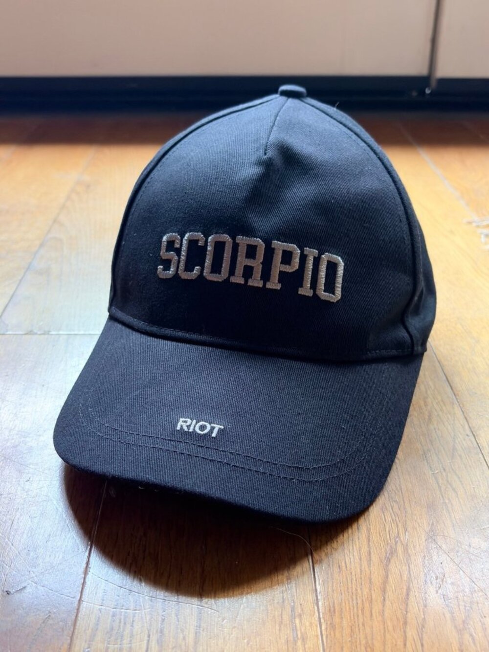 Riot Society Scorpio Black Embroidered Baseball Cap